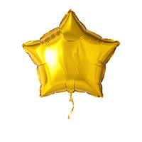 Ster Goud Helium Ballon – met helium gevuld, met gouden lint