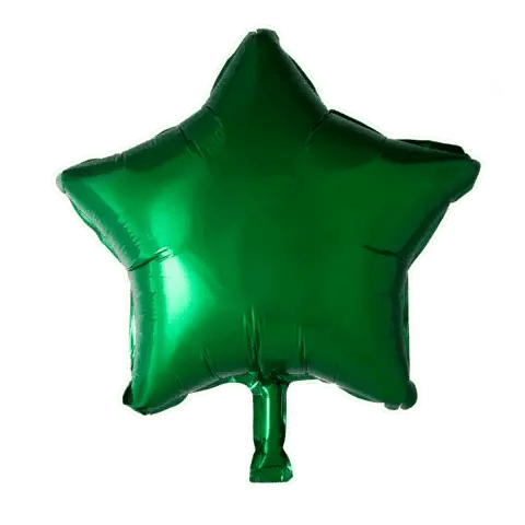 Ster Groen Folie Ballon - 46 cm - Ballonnenshop.nl