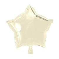 Ster Ivory Helium Ballon - Gevuld Met Helium - 46 cm - Ballonnenshop.nl