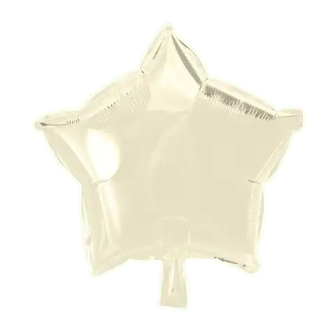 Ster Ivory Helium Ballon - Gevuld Met Helium - 46 cm - Ballonnenshop.nl