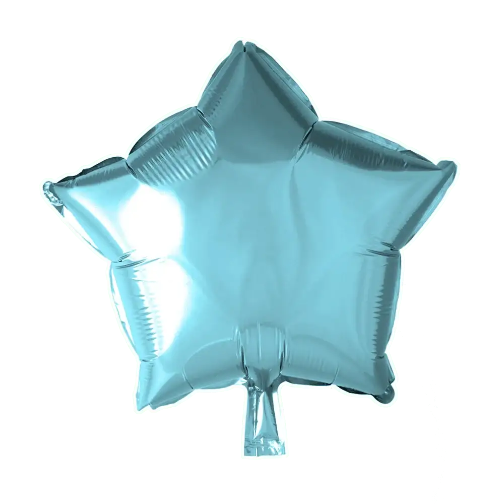 Ster Licht Blauw Folie Ballon - 46 cm - Ballonnenshop.nl
