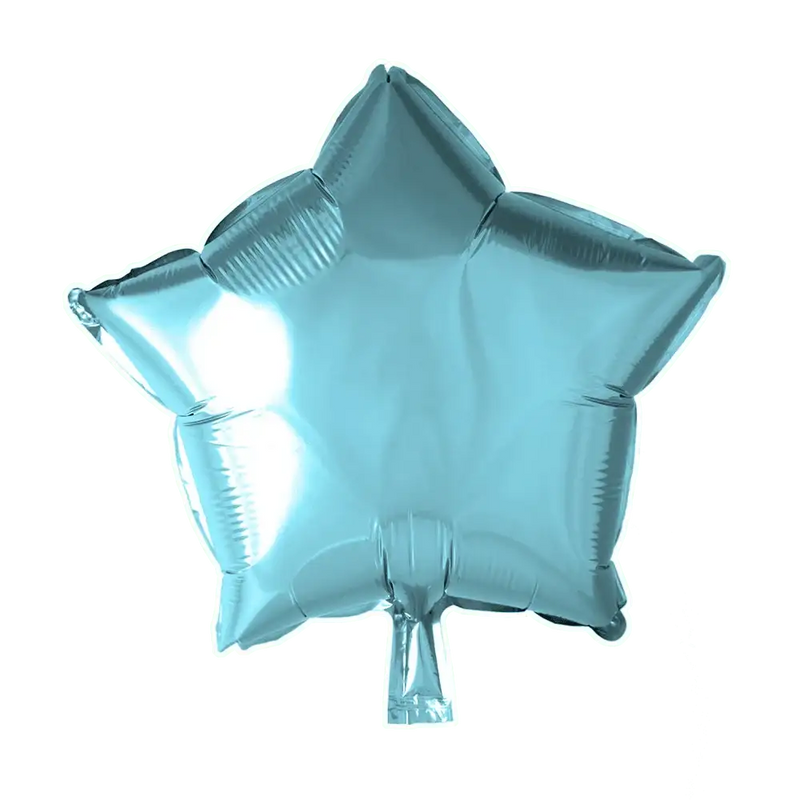 Ster Licht Blauw Folie Ballon - 46 cm - Ballonnenshop.nl