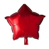 Ster Rood Folie Ballon - 46 cm - Ballonnenshop.nl