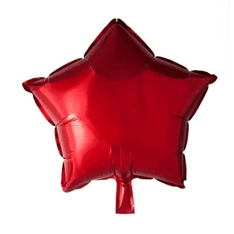 Ster Rood Folie Ballon - 46 cm - Ballonnenshop.nl