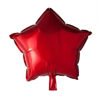 Ster Rood Folie Ballon - 46 cm - Ballonnenshop.nl