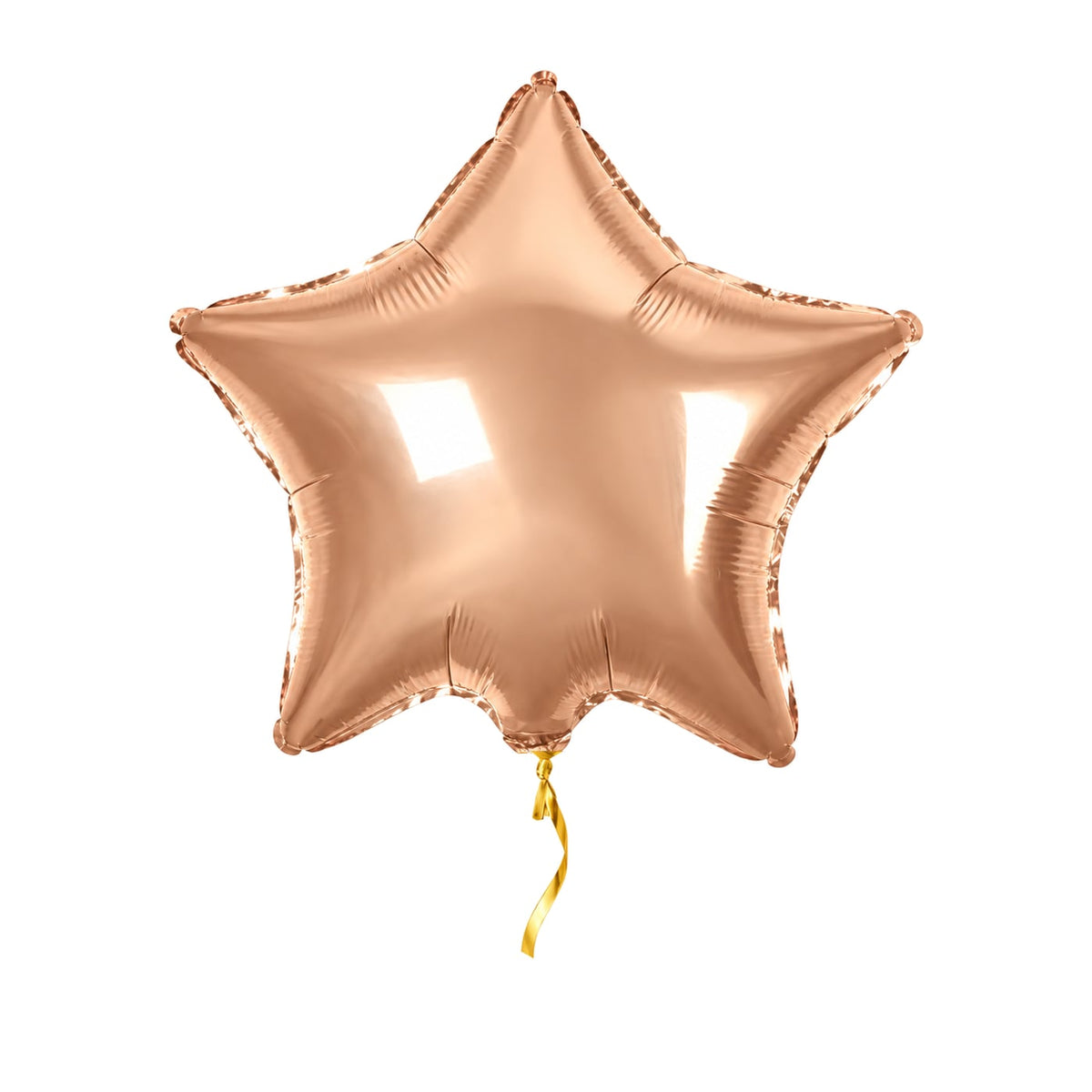 Ster Rose Goud Helium Ballon – met helium gevuld, met gouden lint
