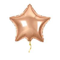 Ster Rose Goud Helium Ballon – met helium gevuld, met gouden lint