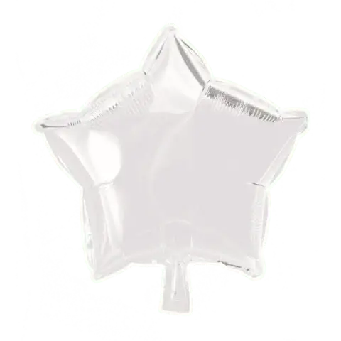 Ster Wit Folie Ballon - 46 cm - Ballonnenshop.nl