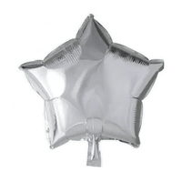 Ster Zilver Folie Ballon - 46 cm - Ballonnenshop.nl