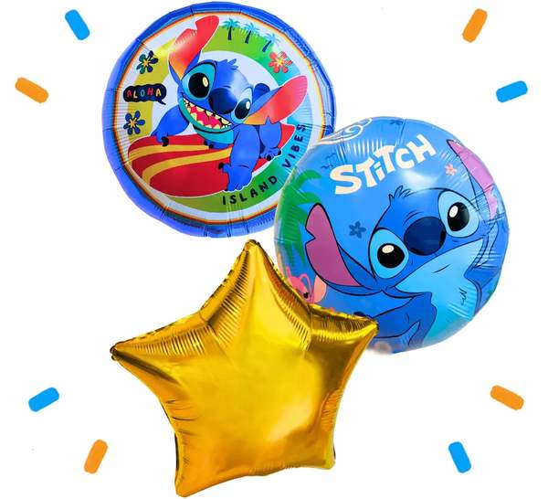 Stitch Trosje - Gevuld Met Helium - 46 cm - Ballonnenshop.nl