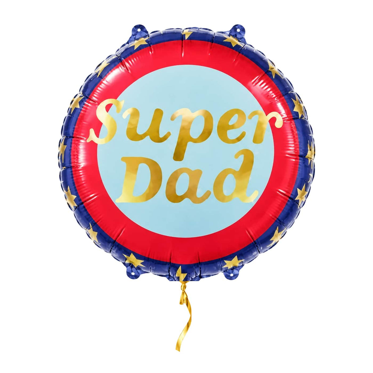 Super Dad Helium Ballon – met helium gevuld, met gouden lint