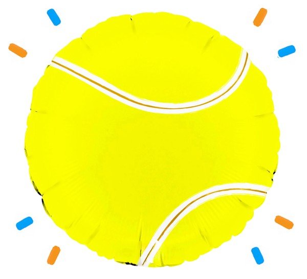 Tennisbal Helium Ballon - Gevuld Met Helium - 46 cm - Ballonnenshop.nl