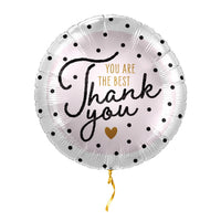 Thank You Helium Ballon met helium en gouden lint