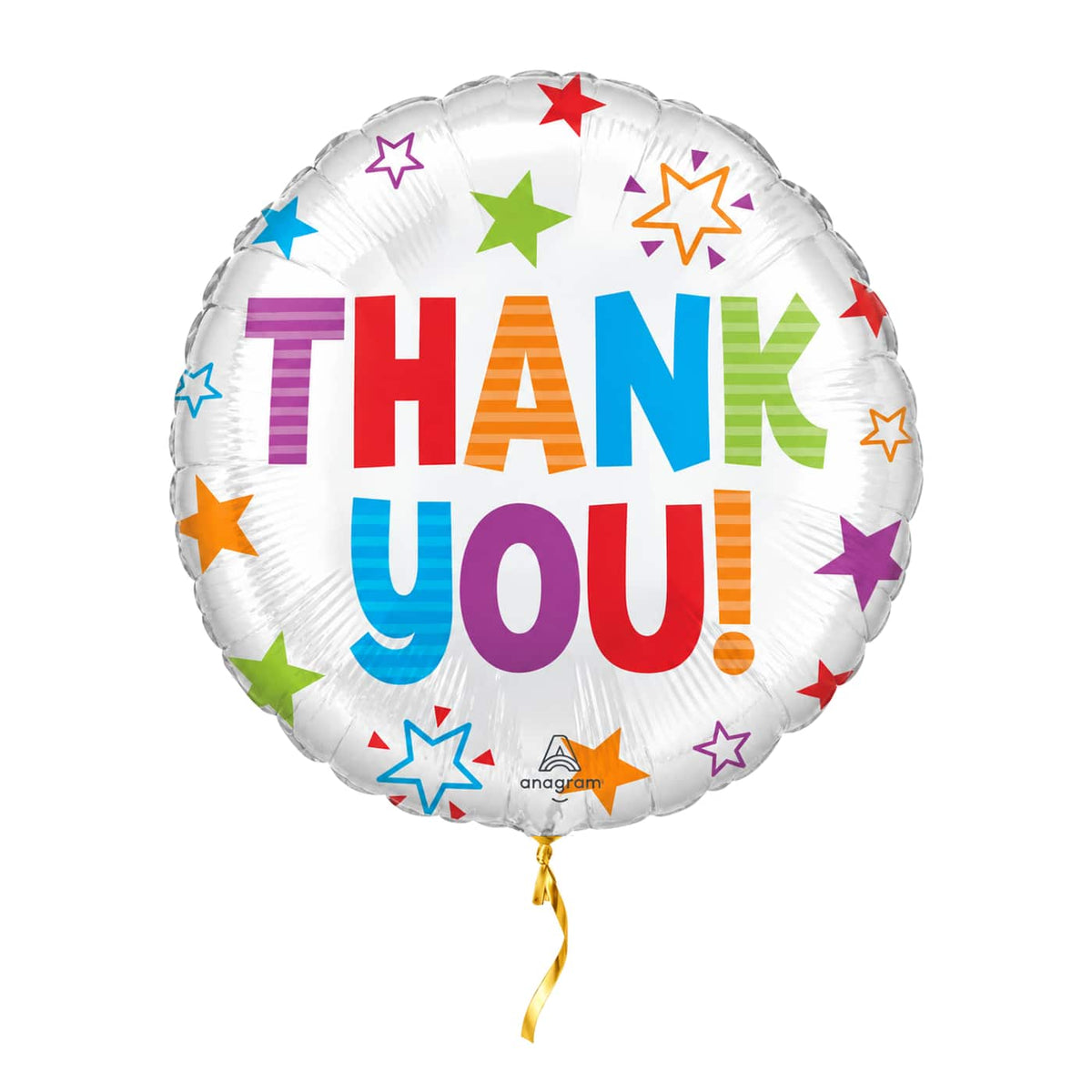Thank You Ballon – variant 2 – met helium gevuld, met gouden lint
