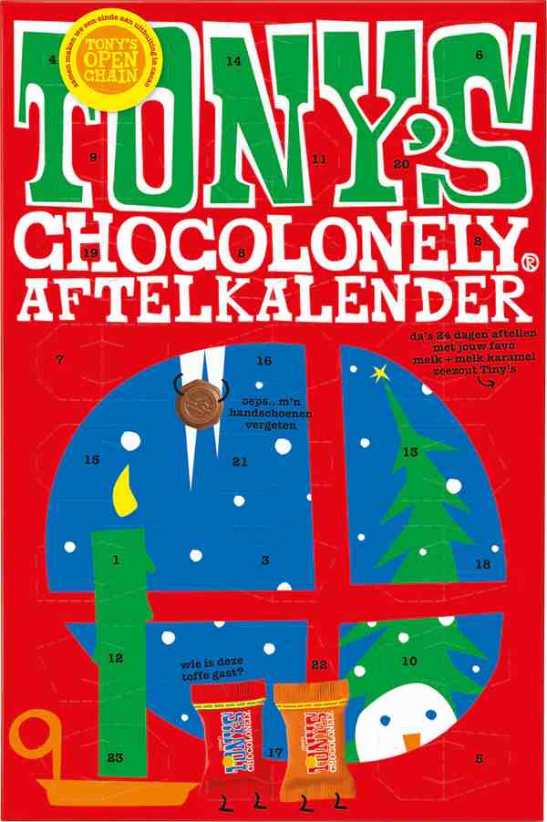 Tony's Chocolonely - Aftelkalander - Ballonnenshop.nl