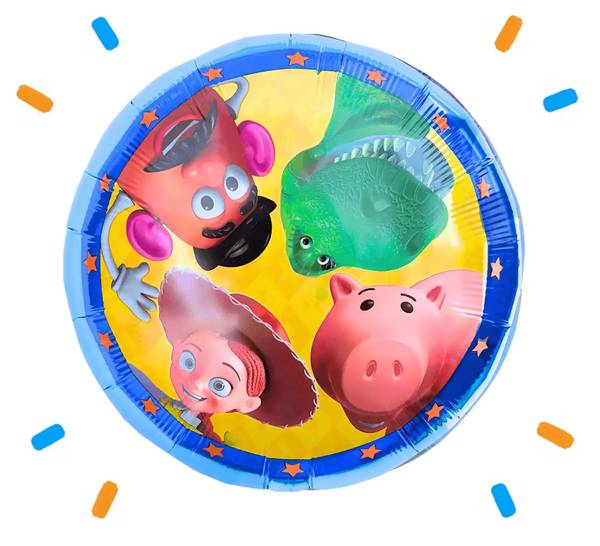 Toy Story Helium Ballon Geel/Blauw - Gevuld Met Helium - 46 cm - Ballonnenshop.nl