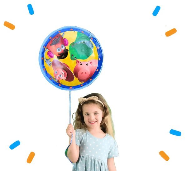 Toy Story Helium Ballon Geel/Blauw - Gevuld Met Helium - 46 cm - Ballonnenshop.nl