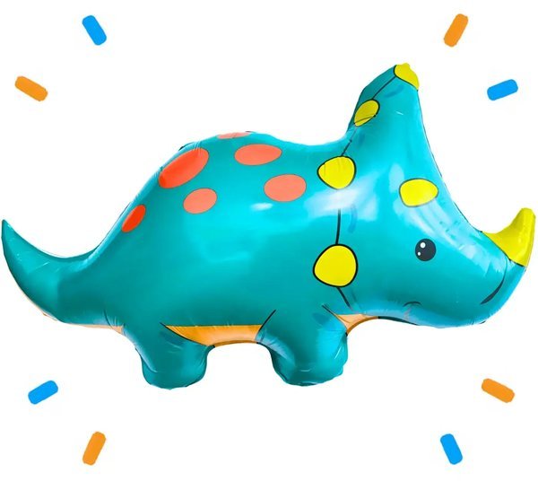 Triceratops Dino Helium Ballon - Gevuld Met Helium - 76 cm - Ballonnenshop.nl