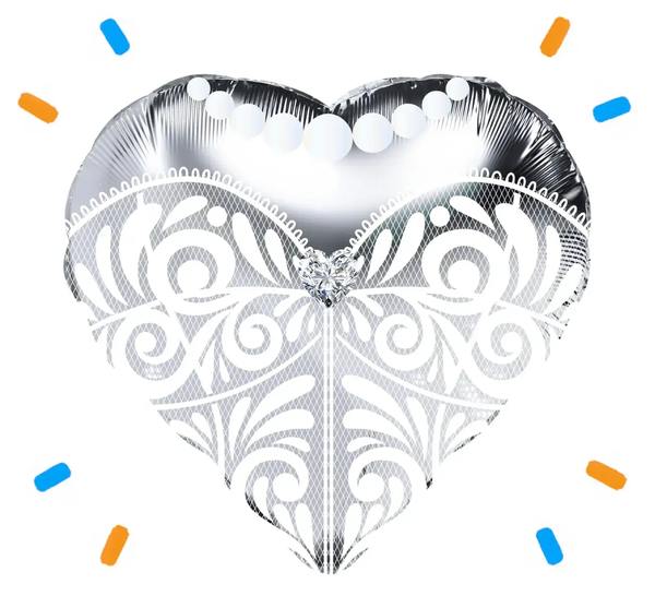 Trouwjurk Helium Ballon - Gevuld Met Helium - 46 cm - Ballonnenshop.nl