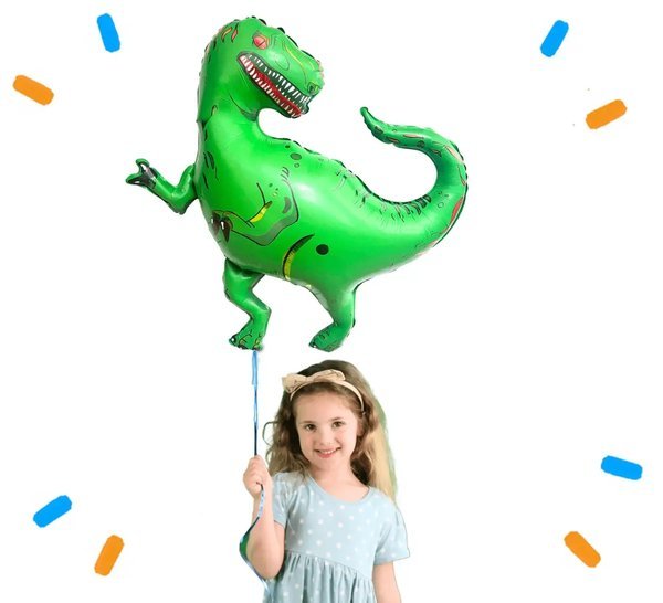 Tyrannosaurus Rex Dino Helium Ballon - Gevuld Met Helium - 89 cm - Ballonnenshop.nl