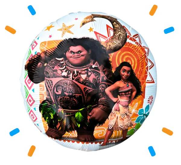 Vaiana En Maui Helium Ballon - Gevuld Met Helium - 46 cm - Ballonnenshop.nl