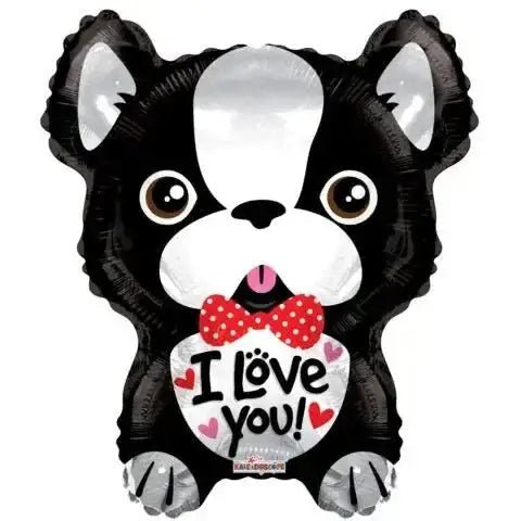 Valentijns Hond I Love You Folie Ballon - 45 cm - Ballonnenshop.nl