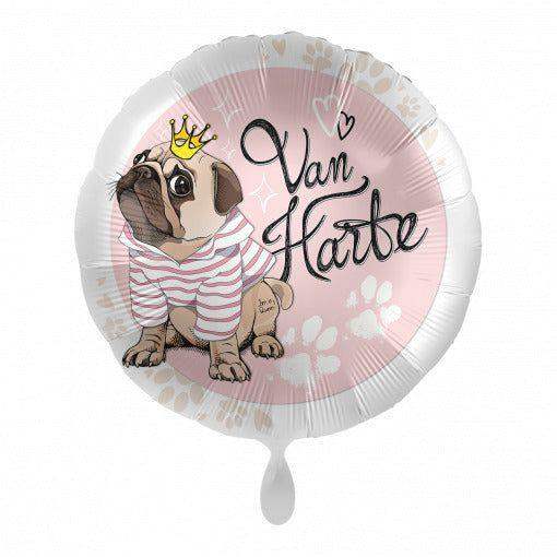 Van Harte Folie Ballon Hond - 43 cm - Ballonnenshop.nl