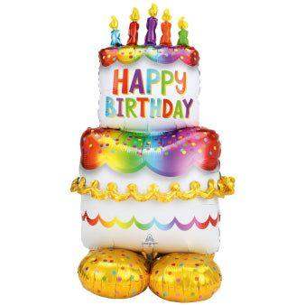 Verjaardagstaart Folie Ballon - 134 cm - Ballonnenshop.nl