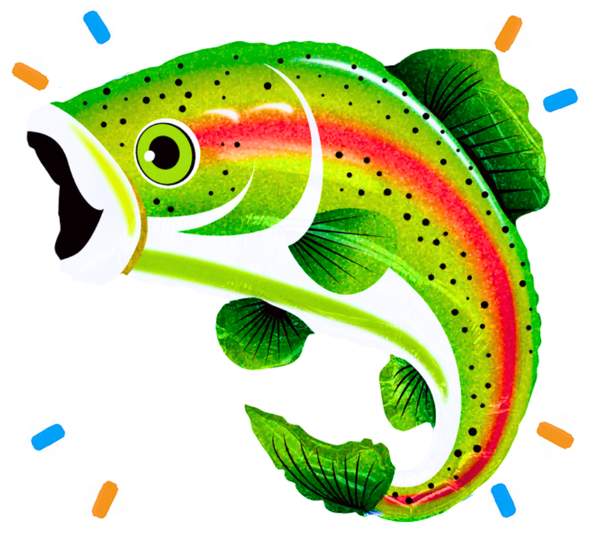 Vis Helium Ballon - Gevuld Met Helium - 76 cm - Ballonnenshop.nl