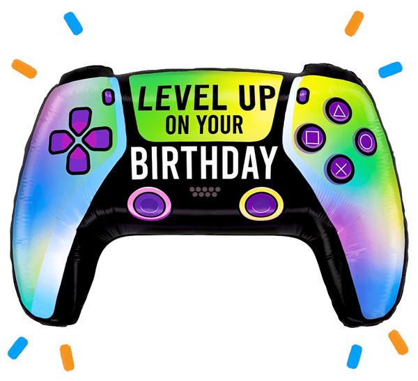 Vivid Game Controller Birthday Helium Ballon - Gevuld Met Helium - 76 cm - Ballonnenshop.nl
