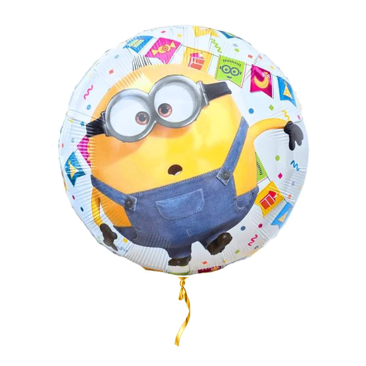 Vliegende Otto Minion Ballon – met helium gevuld, met gouden lint