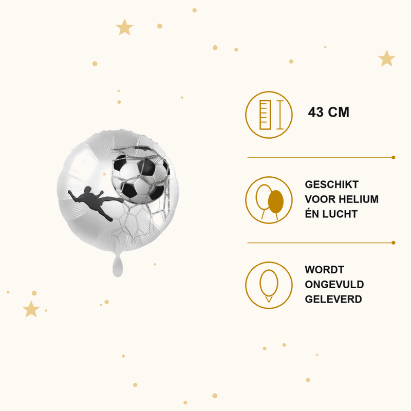 Voetbal Folie Ballon - 43 cm - Ballonnenshop.nl