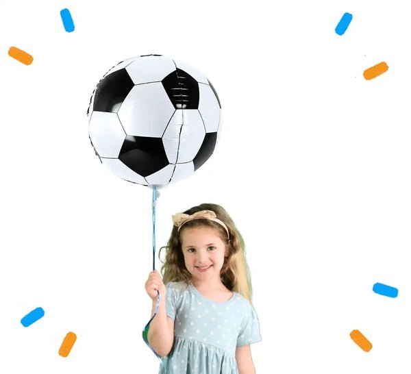 Voetbal Helium Ballon 3D - Gevuld Met Helium - 40 cm - Ballonnenshop.nl
