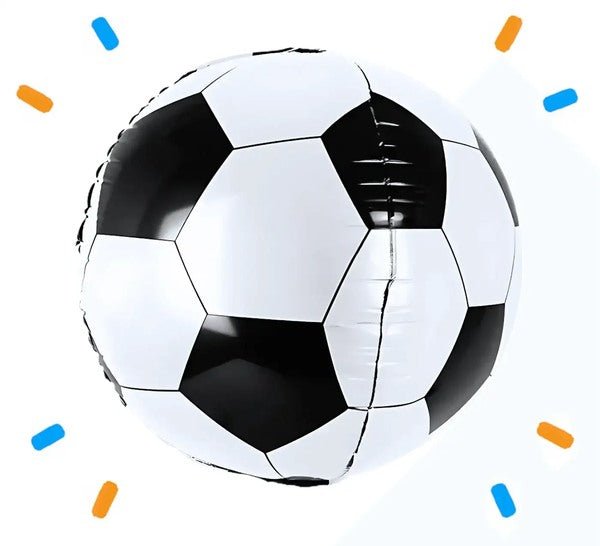 Voetbal Helium Ballon 3D - Gevuld Met Helium - 40 cm - Ballonnenshop.nl