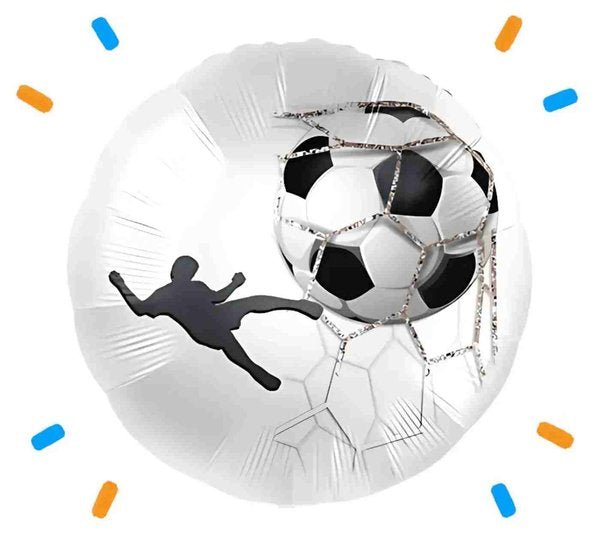 Voetbal Helium Ballon - Gevuld Met Helium - 43 cm - Ballonnenshop.nl