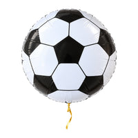 Voetbal Helium Ballon – met helium gevuld, met gouden lint