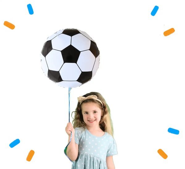 Voetbal Helium Ballon - Gevuld Met Helium - 45 cm - Ballonnenshop.nl