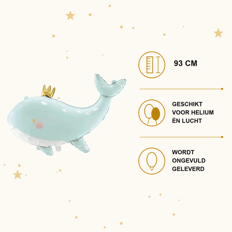 Walvis Folie Ballon 93 cm - Ballonnenshop.nl