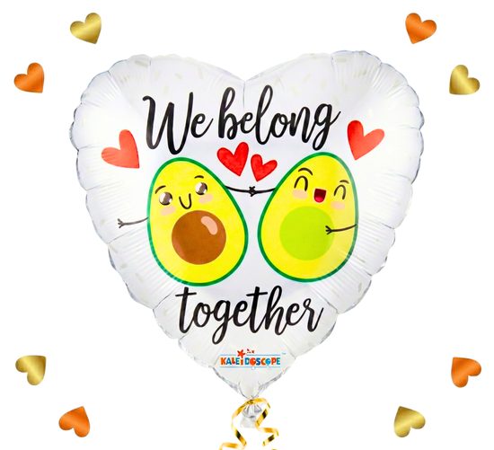 We Belong Together Avocado's - Gevuld Met Helium - 45 cm - Ballonnenshop.nl