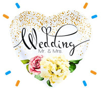 Wedding Mr & Mrs Helium Ballon - Gevuld Met Helium - 46 cm - Ballonnenshop.nl