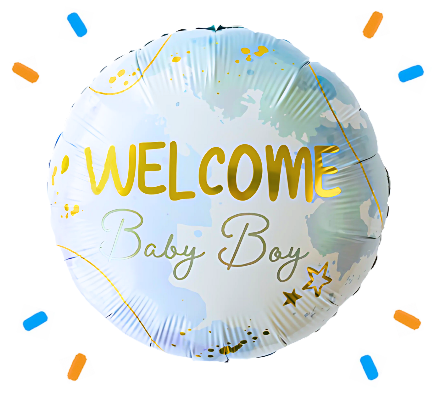 Helium Ballon Welcome Baby Boy - Gevuld Met Helium - 45 cm