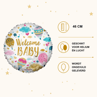 Welcome Baby Folie Ballon - 46 cm - Ballonnenshop.nl