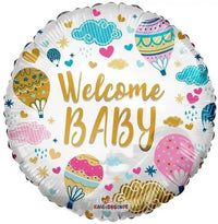 Welcome Baby Helium Ballon - Gevuld Met Helium - 46 cm - Ballonnenshop.nl