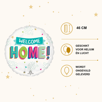 Welcome Home Folie Ballon - 46 cm - Ballonnenshop.nl