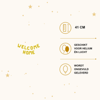 Welcome Home Letter Ballonnen Goud 41 cm - Ballonnenshop.nl