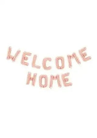 Welcome Home Letter Ballonnen Rose Goud 41 cm - Ballonnenshop.nl
