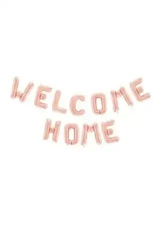 Welcome Home Letter Ballonnen Rose Goud 41 cm - Ballonnenshop.nl