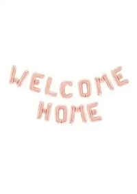 Welcome Home Letter Ballonnen Rose Goud 41 cm - Ballonnenshop.nl
