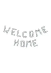 Welcome Home Letter Ballonnen Zilver 41 cm - Ballonnenshop.nl
