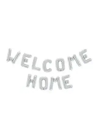 Welcome Home Letter Ballonnen Zilver 41 cm - Ballonnenshop.nl